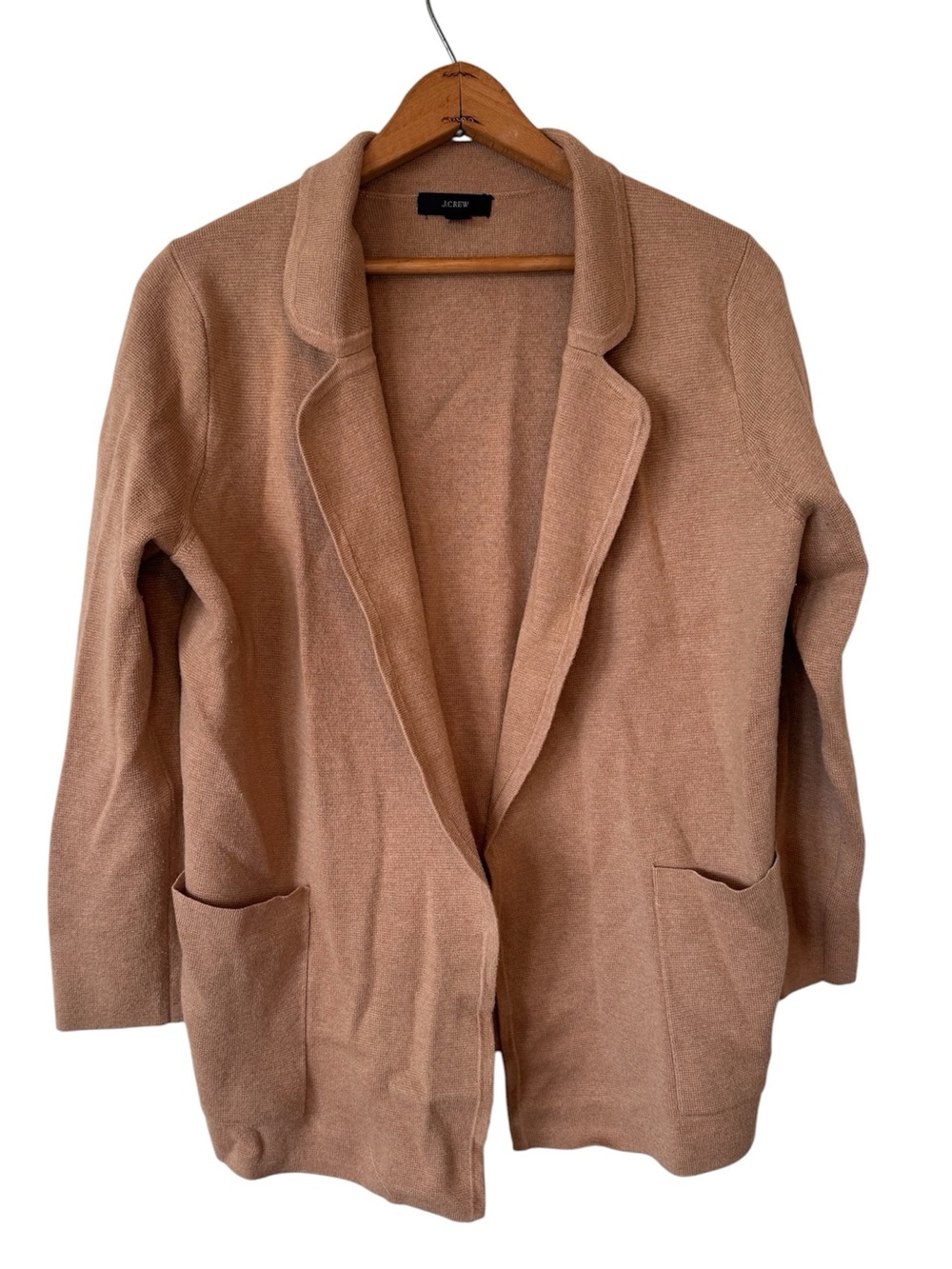 J.Crew Eloise Sweater Blazer XS Heather Khaki Merino Wool Blend